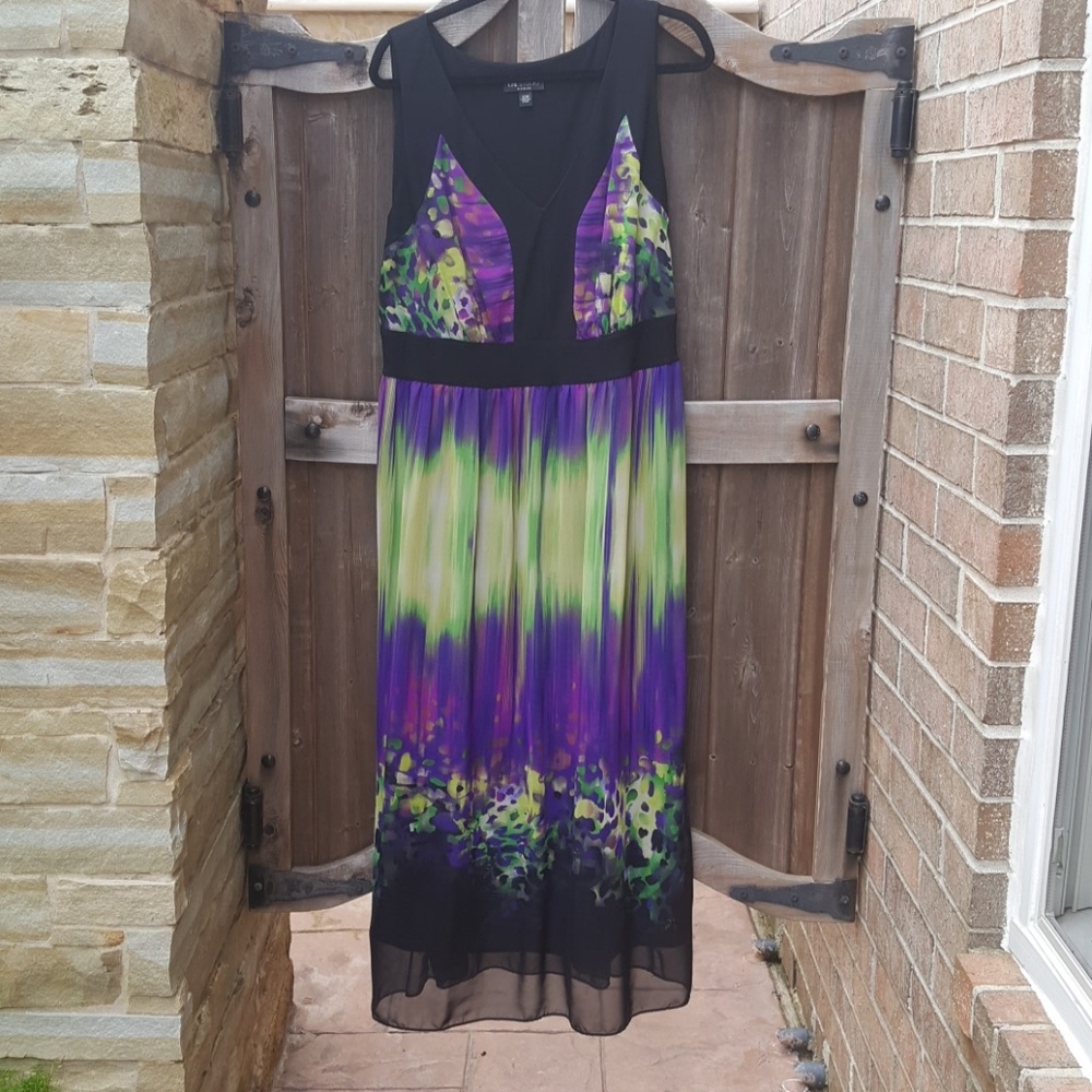 Stunning watercolor like print maxi